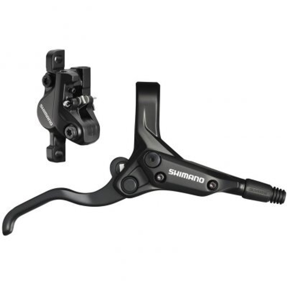 Тормоз диск. Shimano M396, BL(лев)/BR(пер.), пласт. кол., 1000мм, цв. черный