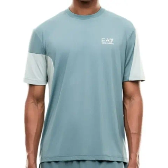 Мужская теннисная футболка EA7 Man Jersey - silver pine