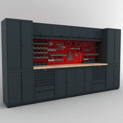 Верстак металический (H2020xW3720xD530 mm) RockFORCE RF-01Y0205