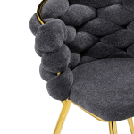 Стул на металлокаркасе Woodville Rendi gray, gold
