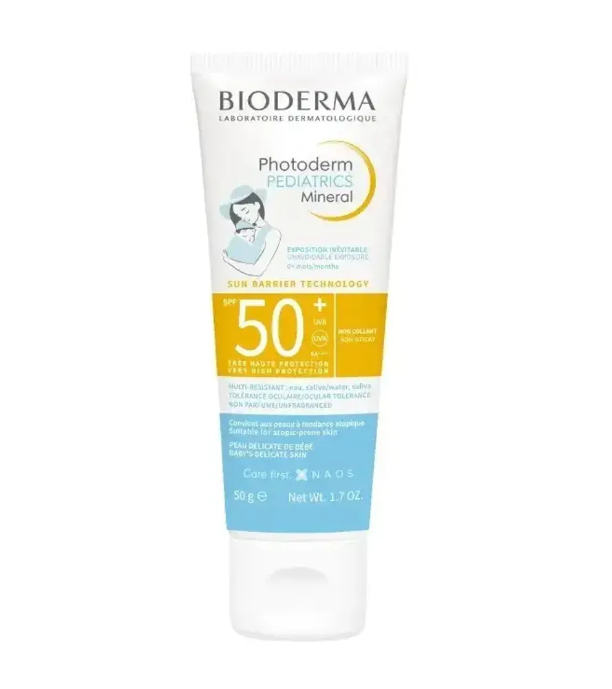 Cолнцезащитный минеральный крем BIODERMA Photoderm Pediatrics Mineral SPF50+ 50гр