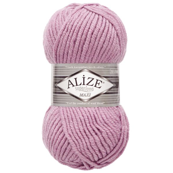 Пряжа Alize (Ализе) Superlana Maxi / уп.5 мот. по 100 г, 100 м, 505 пепельно-сиреневый, 364131-139
