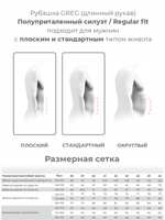 Сорочка GREG Regular fit 540/231/8688/Z/1p Non Iron "Однотон."