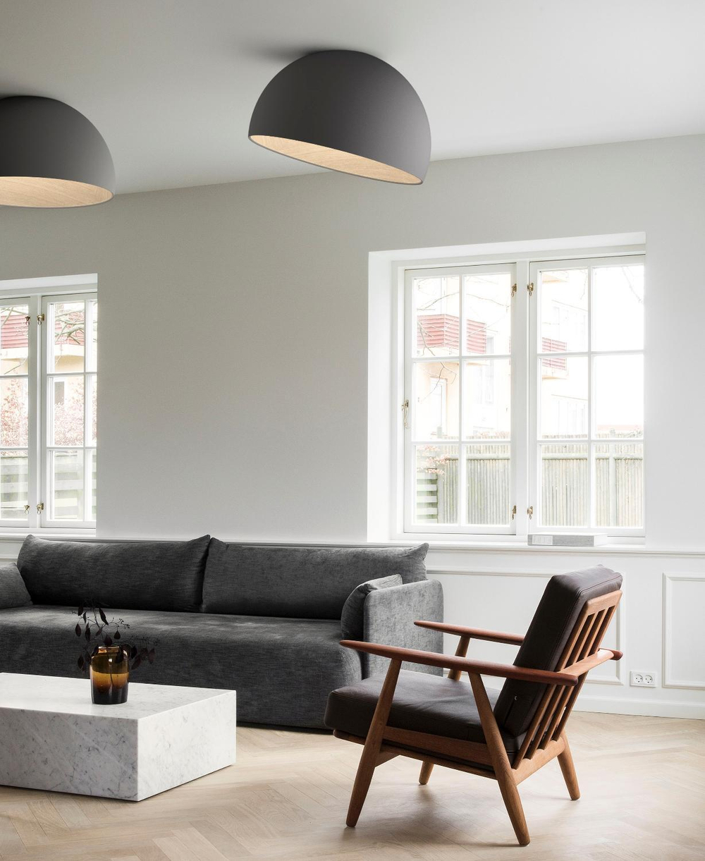 Потолочный дизайнерский светильник  Duo от Vibia (черный)