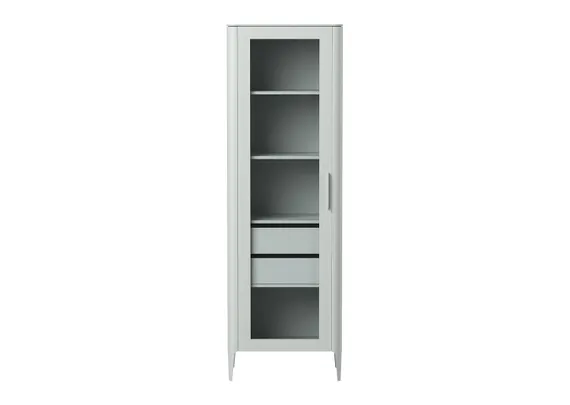 Витрина Type oak стеклянная высота 200 см L (светло-серый)