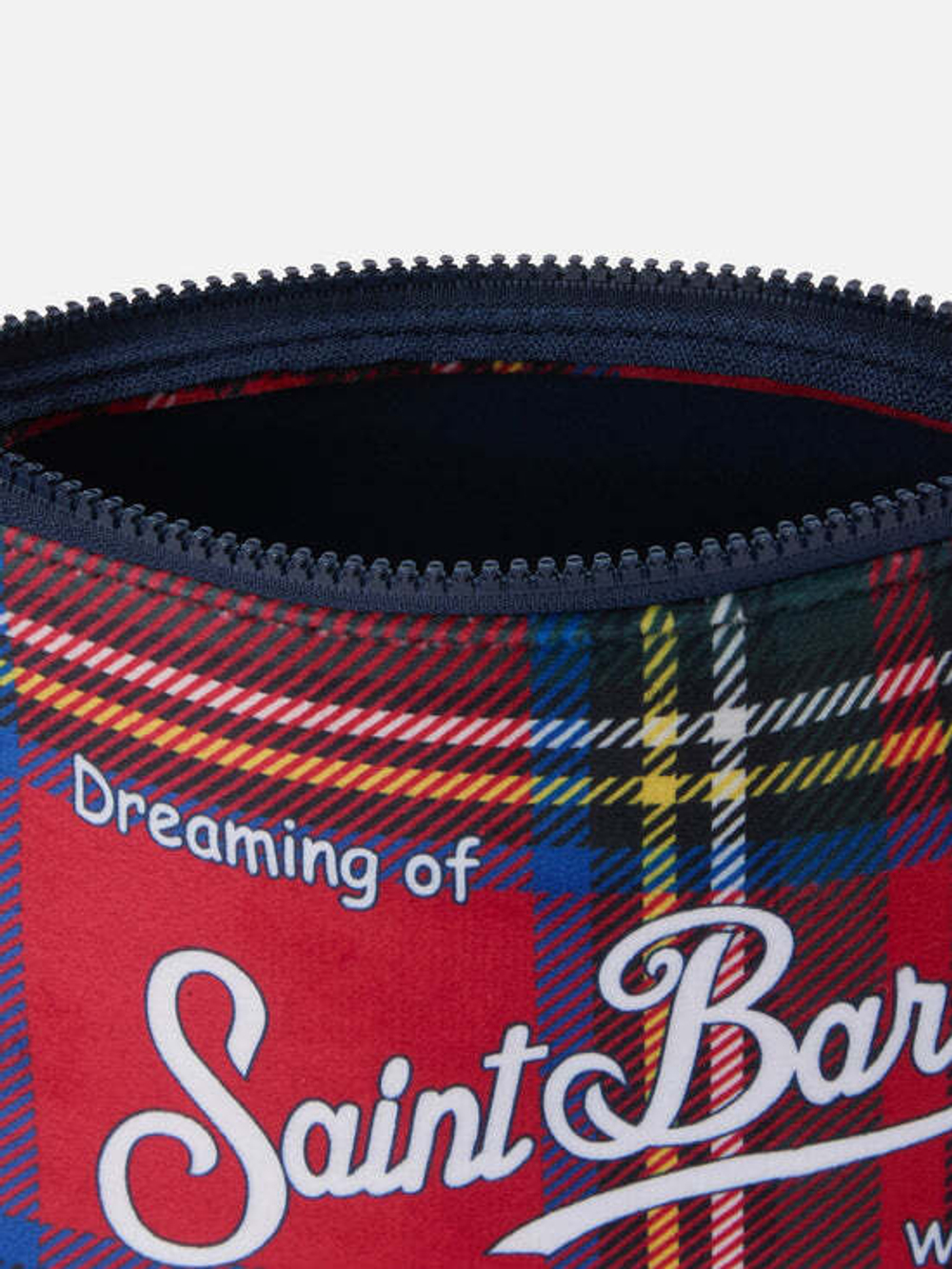 Косметичка Saint Barth ALINE TARTAN клетка красный с синим