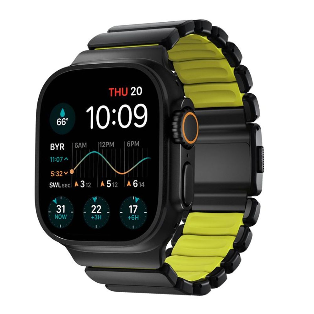 Ремешок Nomad Stratos Band FKM для Apple Watch 45/46/49 мм Black Titanium Volt