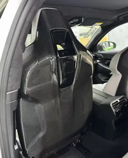 Карбоновая накладка Sooqoo на заводские сиденья для BMW M5 G90 G99 2024+ БМВ М5
