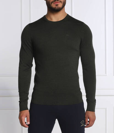 Хлопковый свитер Calvin Klein - зеленый(K10K109474)