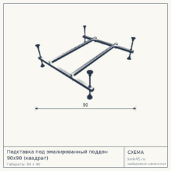 Подставка под эмалированный поддон 90x90 — от 1 400 ₽