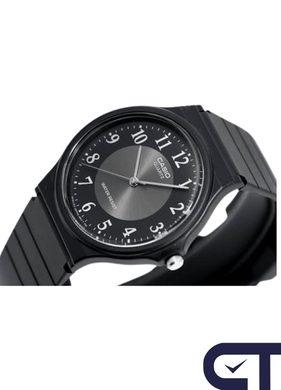 CASIO MQ-24-1B3 — классические аналоговые часы с чёрным циферблатом