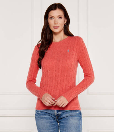 Шерстяной свитер JULIANNA POLO RALPH LAUREN - коралловый(211910421)