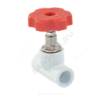 Клапан (вентиль) PP-R запорный белый Дн 20х90гр внутренняя пайка VALFEX 10146020