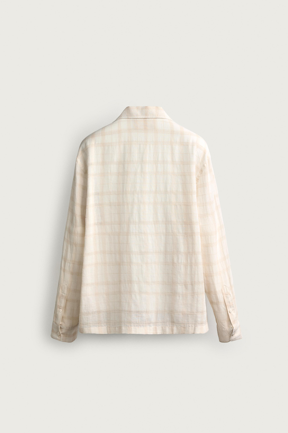 РУБАШКА JACQUARD СВОБОДНОГО КРОЯ ИЗ ХЛОПКА И ЛЬНА — ZARA