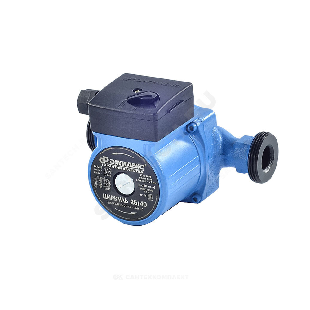 Насос циркуляционный с мокрым ротором Циркуль 25/80 PN10 1х220-240В/50 Гц Джилекс 2580