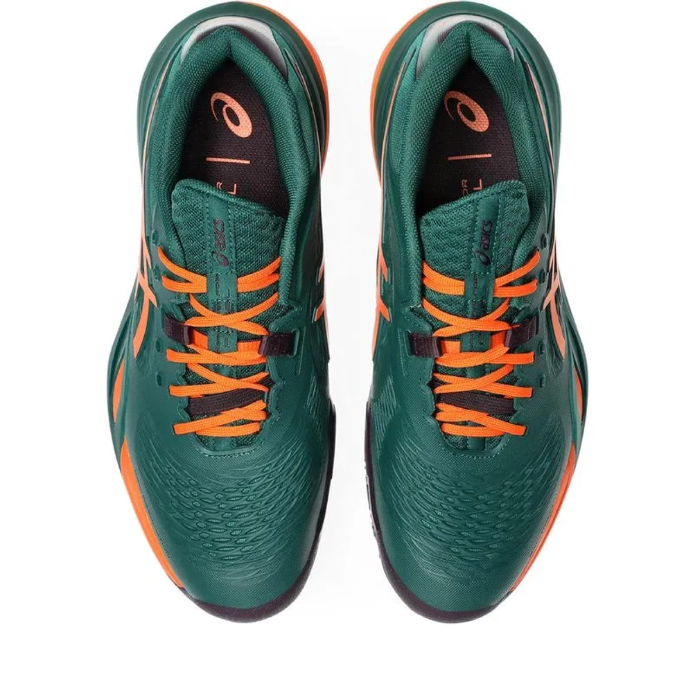 Мужские кросовки для Padel Asics Gel-Resolution X Padel - jewel green/energy orange