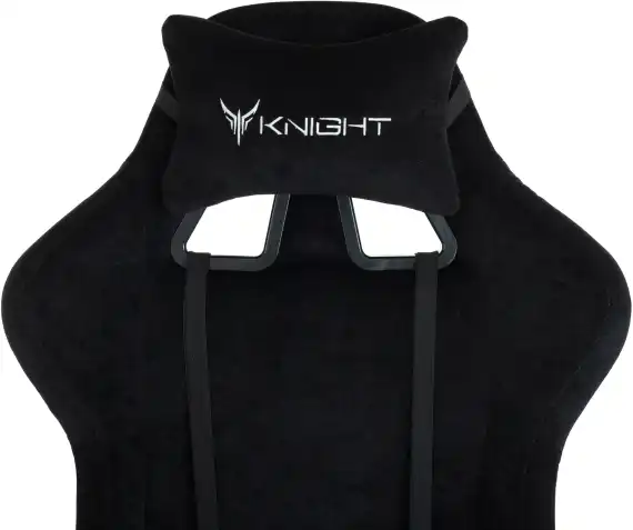 Кресло игровое Knight Terminator черный Light-20 с подголов. крестов. металл