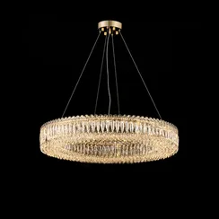 Люстра подвесная светодиодная NewRgy E79-ф800*H130 H GOLD, 160 Вт, золотая