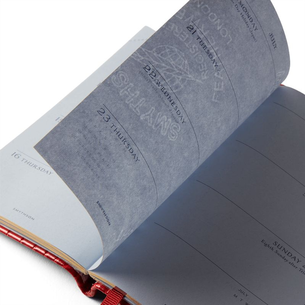 Smythson Ежедневник 2026 Panama Weekly Diary in Mara, Navy