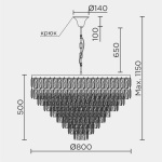 Подвесная люстра MODELUX ML.844.18 GD