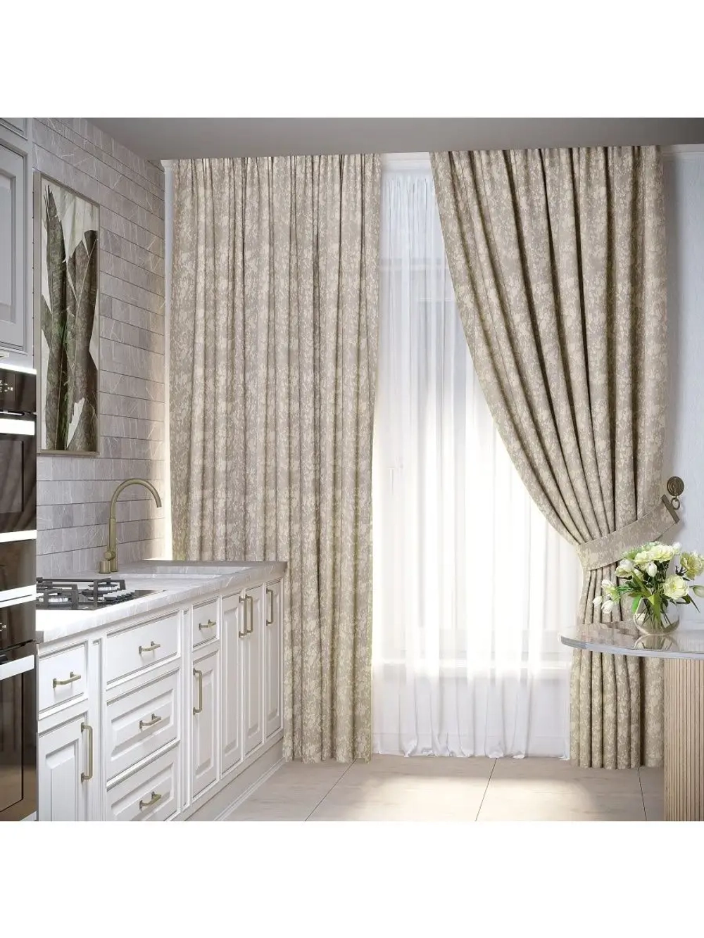 Комплект штор Канвас с тиснением Мона 1,5м*2,5м