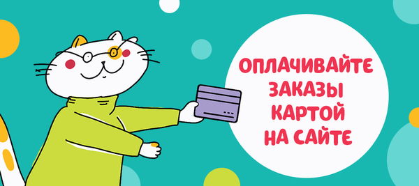 Оплачивайте заказы картой на сайте Оплачивайте заказы картой на сайте