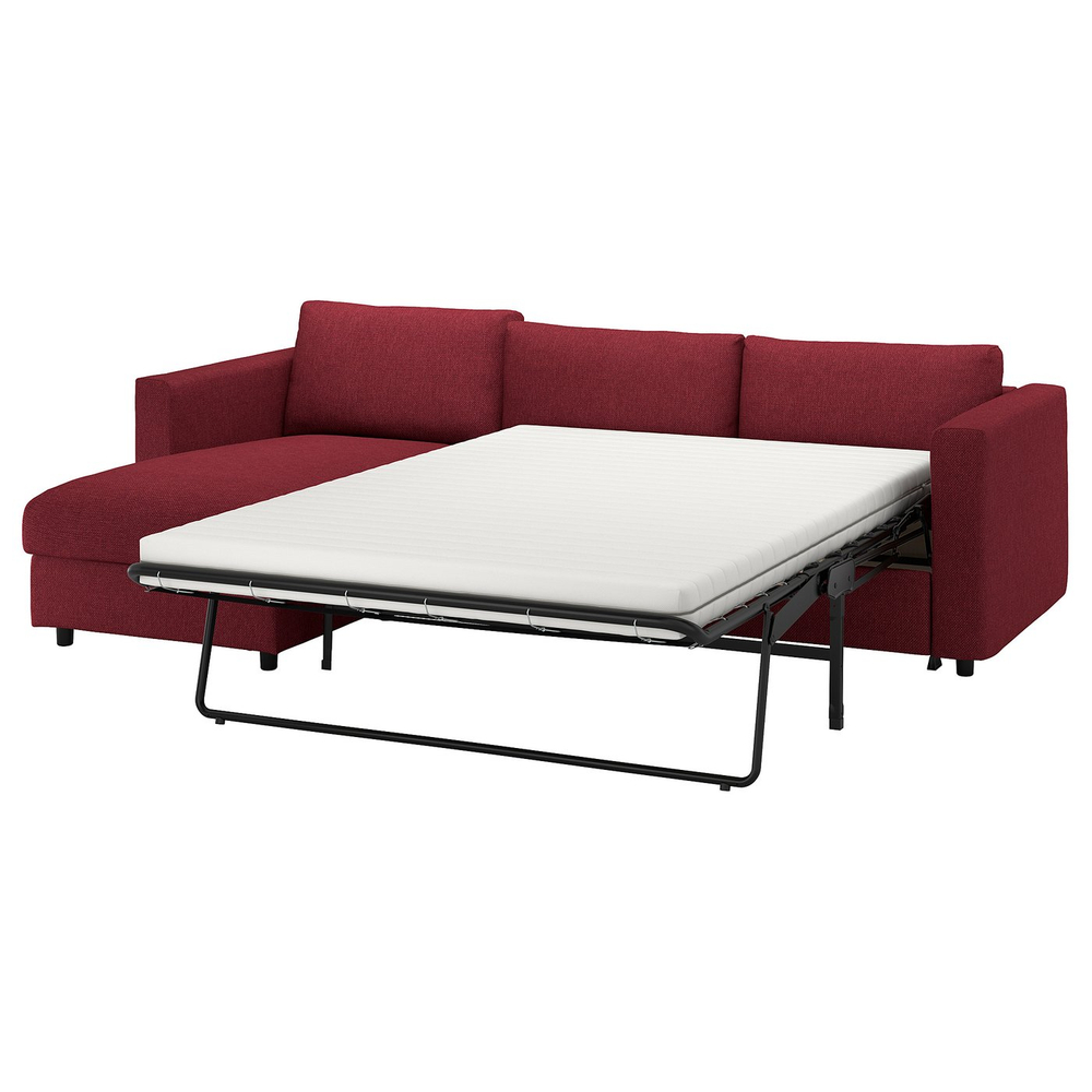 IKEA VIMLE  (ИКЕА ВИМЛЕ)  -  Чехол на раскладной диван 3-местный - с шезлонгом/Лейде красно-коричневый