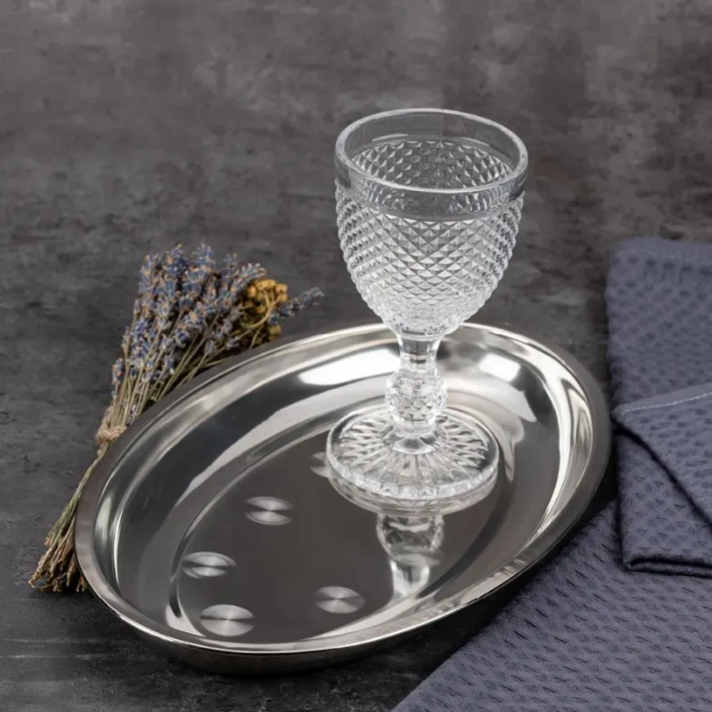 Поднос Jolly Kitchen нержавеющая сталь, овальный, 35см