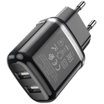 Сетевое зар. устр. Hoco N4 с шнуром Type-С 2USB 2.4A черное