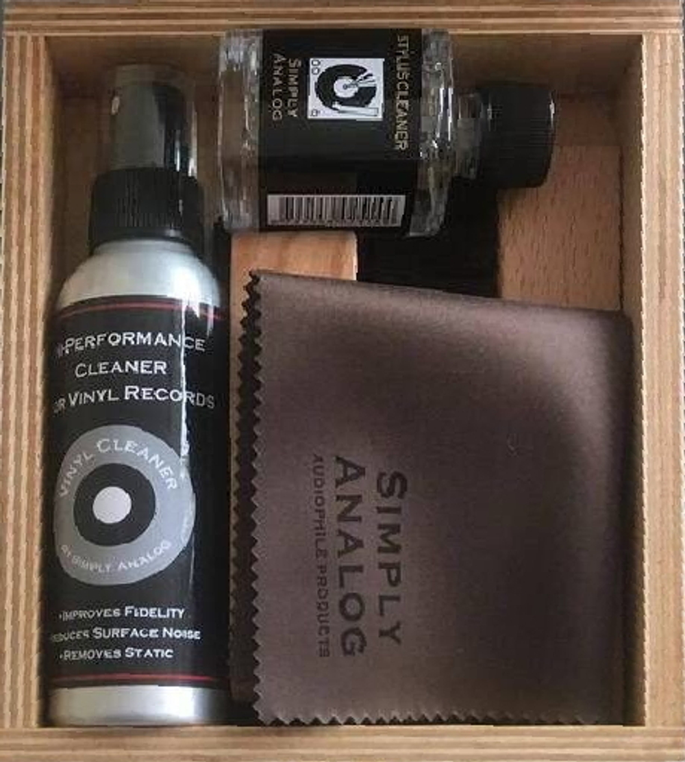 Набор Для Ухода За Винилом (Simply Analog - Vinyl Record Cleaning Boxset)(Wood)