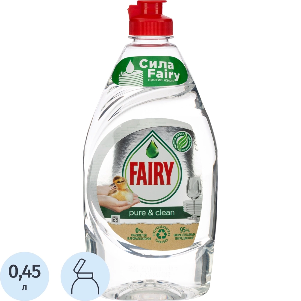 Средство для мытья посуды Fairy Pure&Clean гель 0.45 л