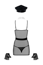 Игровой костюм "Police Chemise" SM (42-44) (Цвет: черный, белый)