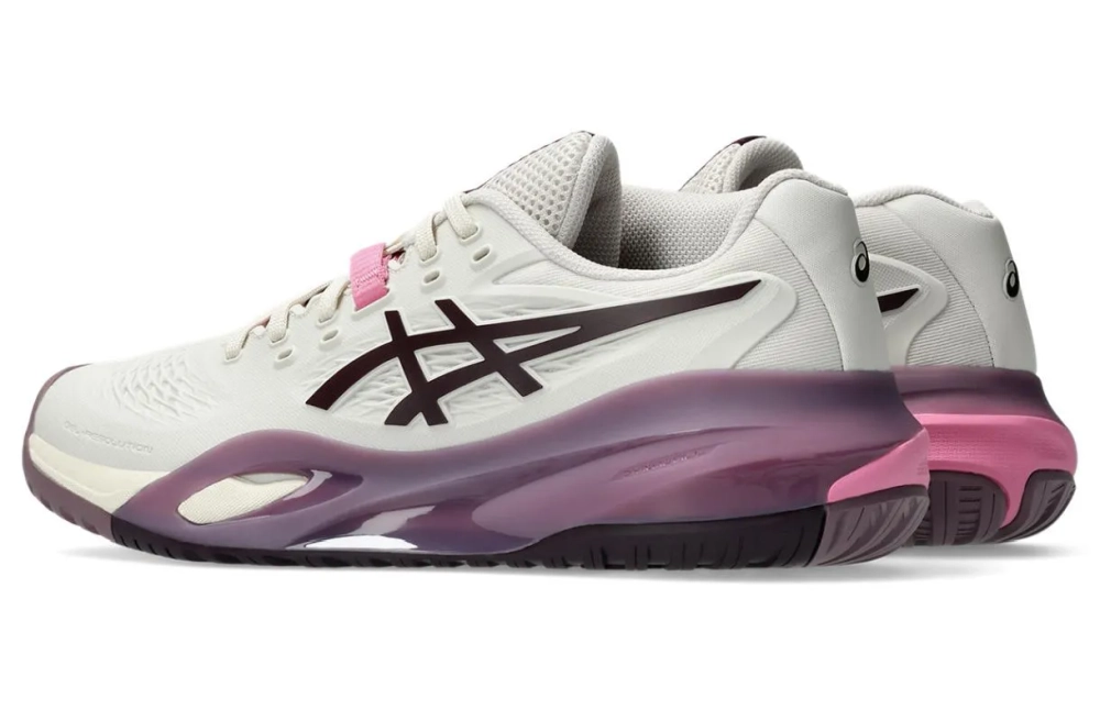 Женские теннисные кроссовки Asics Gel-Resolution X - soft oat/dark aubergine