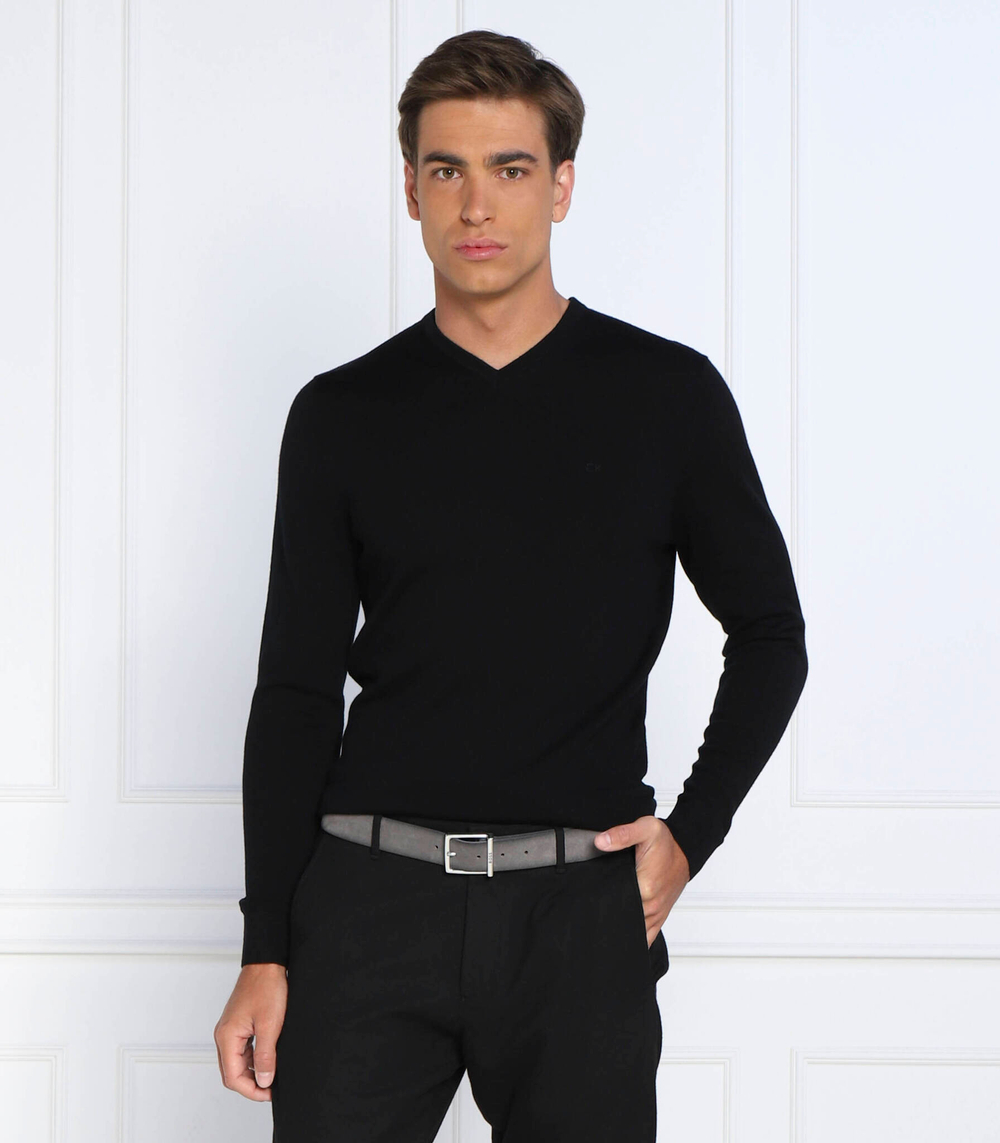 Хлопковый свитер superior Calvin Klein - черный(K10K110423)