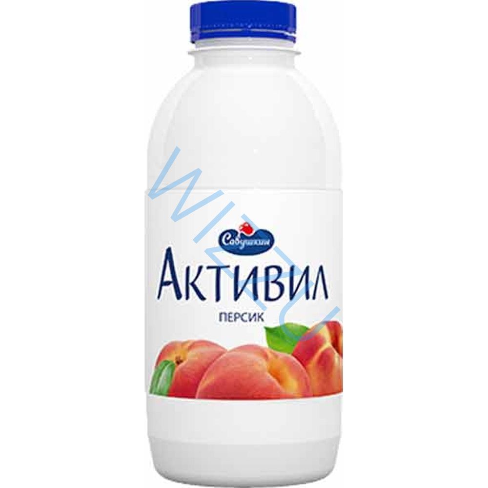 Бионапиток кисломолочный Активил персик 2,0 % 500 г