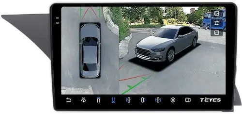 Магнитола для Mercedes-Benz GLK X204 2008-2012 NTG 4.0 - Teyes CC3-2K-360 монитор 9.5" 2K QLED на Android 10, Быстрая, CarPlay, 4G SIM-слот, 4 камеры в комплекте