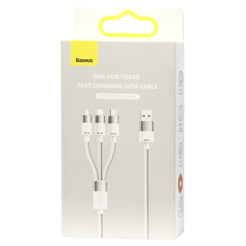 Usb Кабель-зарядка Micro/Lightning/Type-C Baseus Star Speed 1.2м (CAXS000002) белый