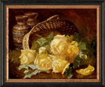Картина Brookpace Fine Art Basket of Yellow Roses (60 x 49 см)