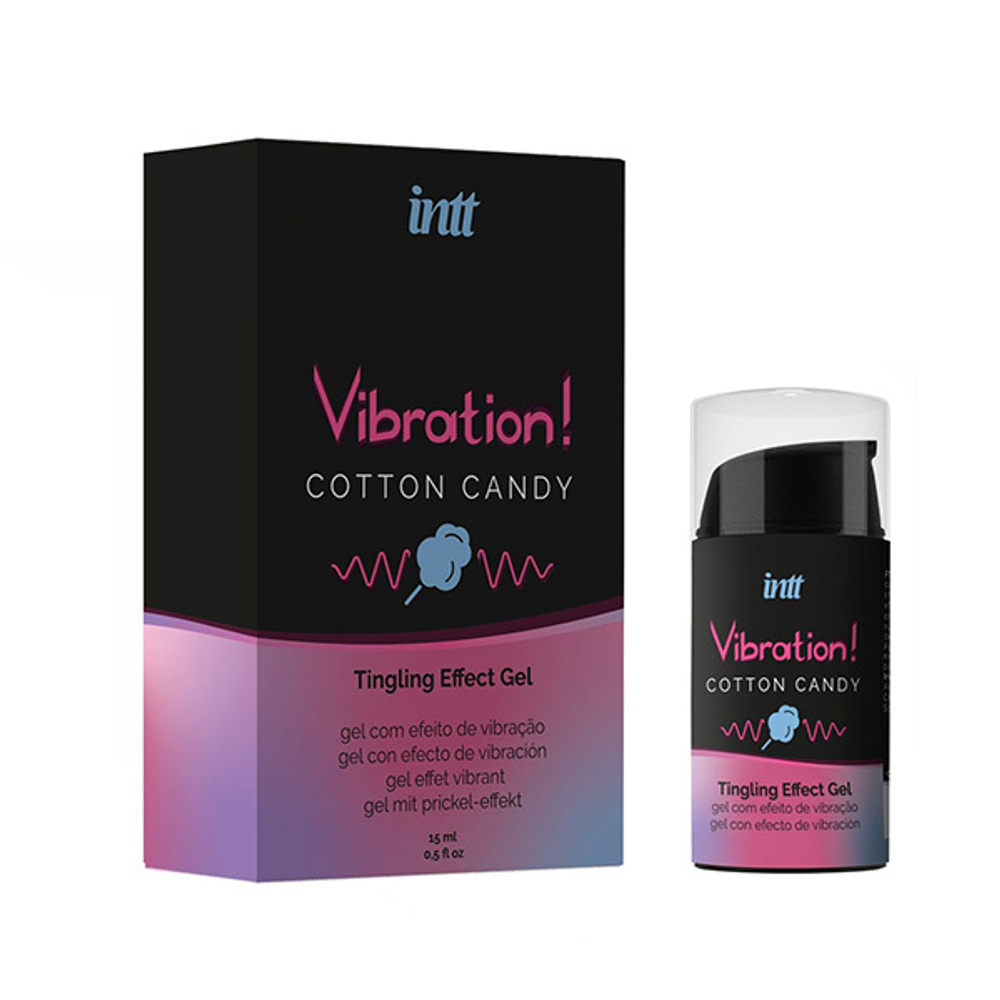Жидкий вибратор с ароматом сахарной ваты INTT Vibration! Cotton Candy 15мл