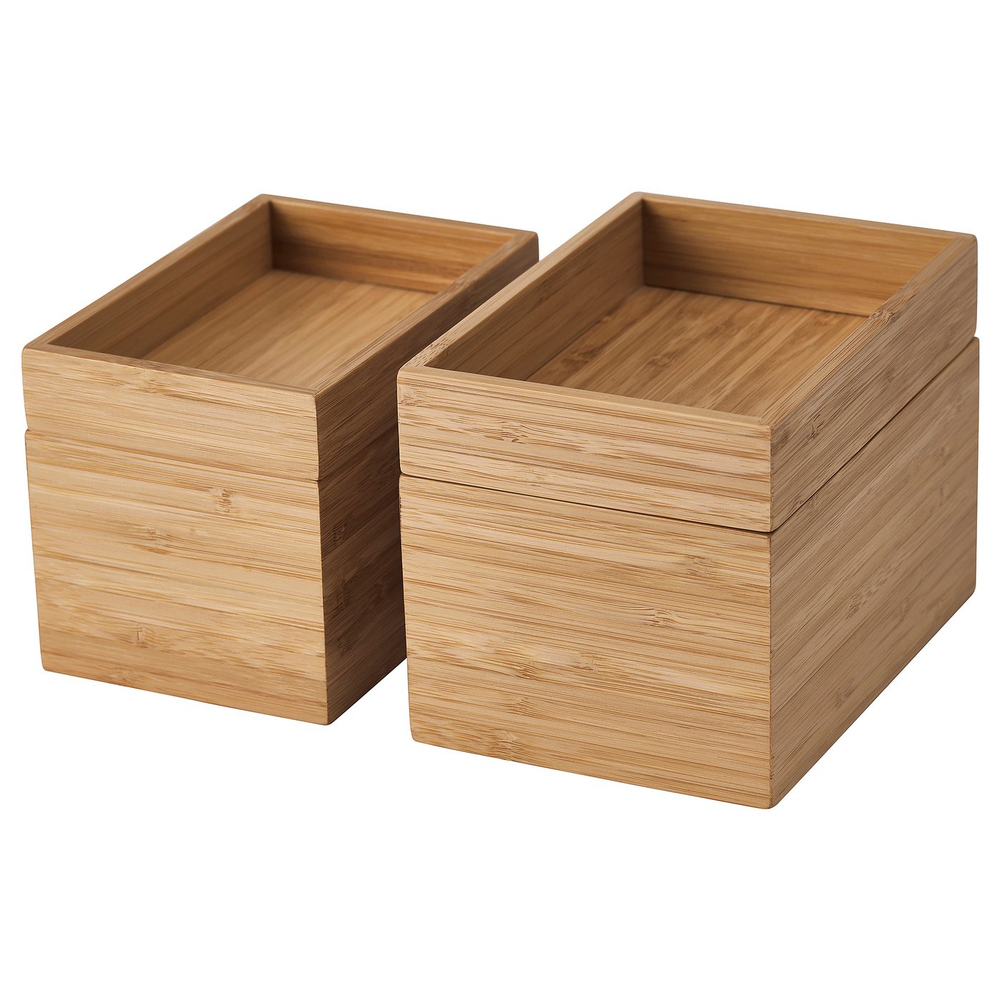 IKEA DRAGAN  (ИКЕА ДРАГАН)  -  Набор для ванной, 4 шт. - бамбук