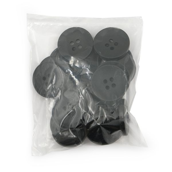 Пуговицы 4 прокола 44L=28 мм, (Black (черный)), 24 шт