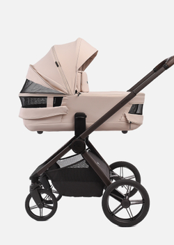 Peppy Коляска детская Monaco thermo 2 в 1 Beige (бежевый), рама серо-коричневая