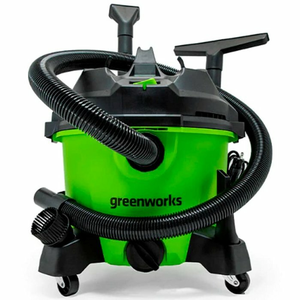 Пылесос для сухой и влажной уборки GREENWORKS G120WDV 1300 Вт,34 л,шланг 3 м (4701207)