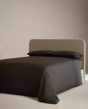 ZARA HOME (300 НИТЕЙ) ПОДОДЕЯЛЬНИК ИЗ САТИНА, ПЕПЕЛЬНЫЙ