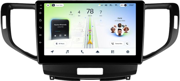 Магнитола для Honda Accord 8 2008-2012 (ШГУ монохром, рамка вниз) - Teyes CC4L-DTS монитор 9" IPS, Android 14, Быстрая, Snapdragon 662, CarPlay, 4G SIM-слот