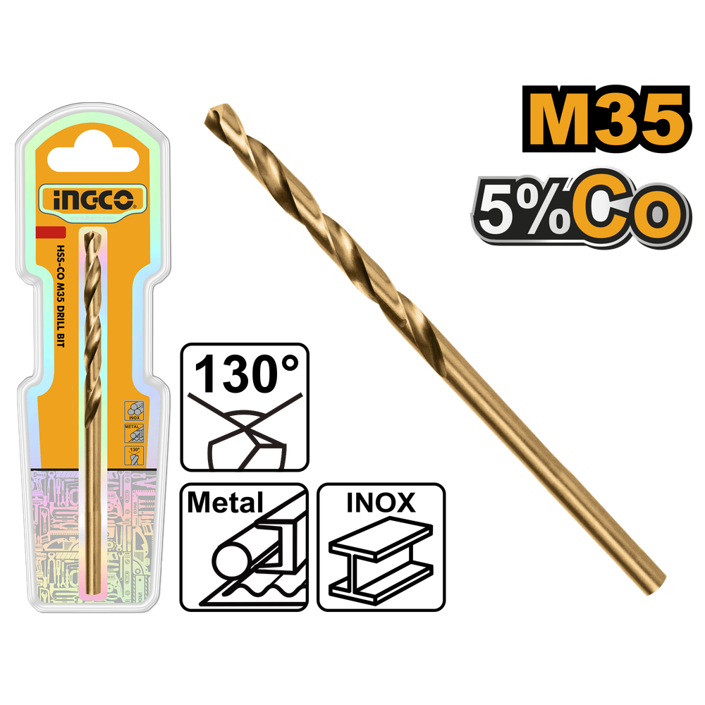 Сверло по металлу кобальтовое HSS-CO M35 16 мм INGCO DBT01130161 INDUSTRIAL