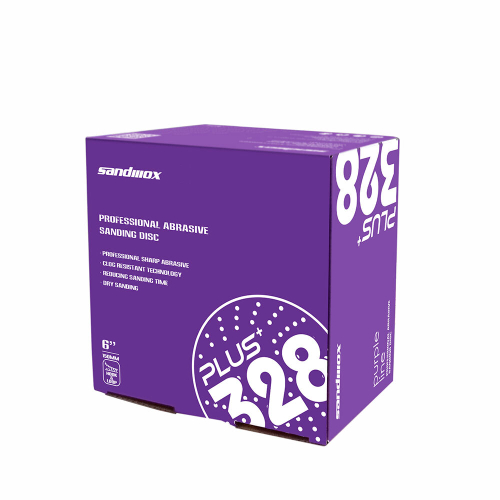 SANDWOX PLUS PURPLE диск на пленочной основе, керамика Ø150мм, Р220, липучка, Multi holes