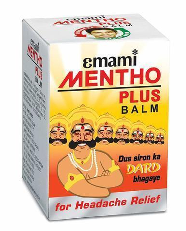 Бальзам Emami Mentho Plus, эффективен при простуде, действует на любой тип головной и мышечной боли, 9 мл