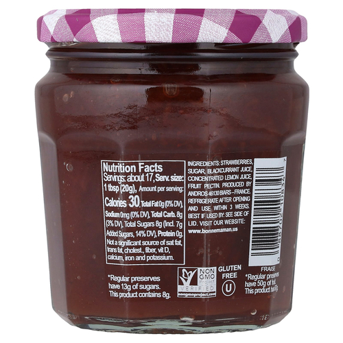 Bonne Maman, Спред с клубникой, 335 г (11,8 унции)