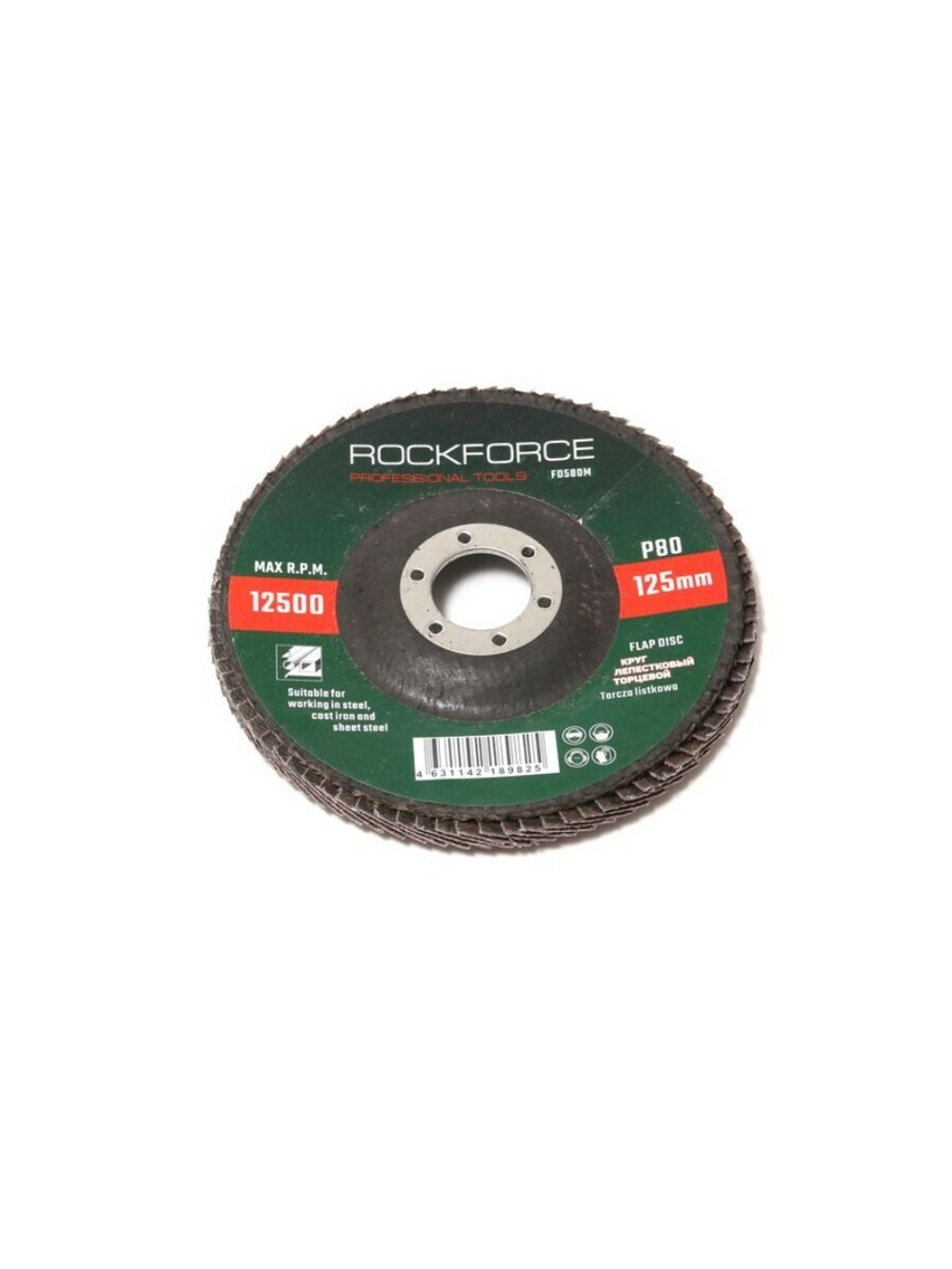 Круг лепестковый торцевой 115х22мм P80 RockForce##Rock FORCE RF-FD480M